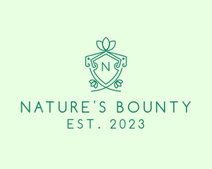 Natural Crest Shield logo design