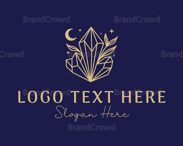 Night Crystal Leaves Logo