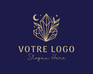 Night Crystal Leaves Logo