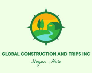 Direction - Travel Inn Compass logo design