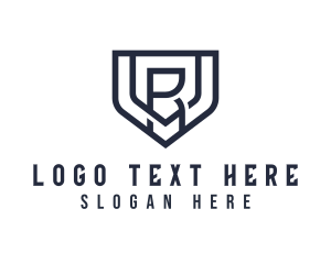 Aircraft - Minimalist Shield Business Letter VR logo design