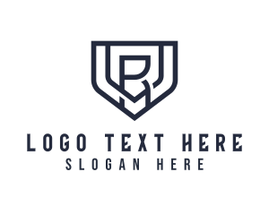 Letter Vr - Minimalist Shield Business Letter VR logo design