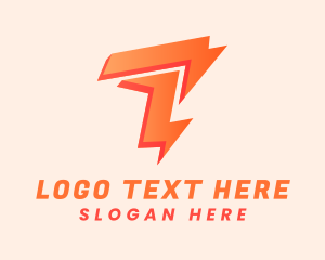 Lightning - Express Delivery Bolt Letter T logo design