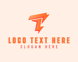 Voltage - Express Lightning Letter T logo design