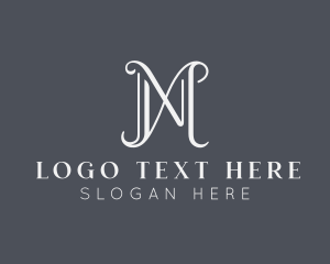 Seamstress - Stylish Wedding Planner Stylist Letter M logo design