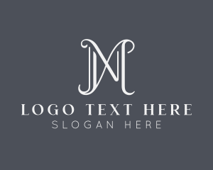 Stylish Wedding Planner Stylist Letter M Logo