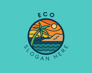 Tropical Island Beach  Logo