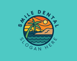 Tropical Island Beach  Logo