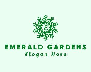 Green Garden Plant Letter logo design