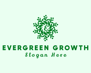 Growing - Green Garden Plant Letter logo design