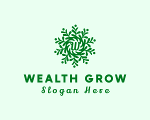 Green Garden Plant Letter logo design