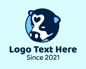 Ox - Dairy Cow Heart logo design