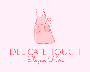 Dainty - Pink Apron Dress logo design