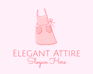 Dress - Pink Apron Dress logo design