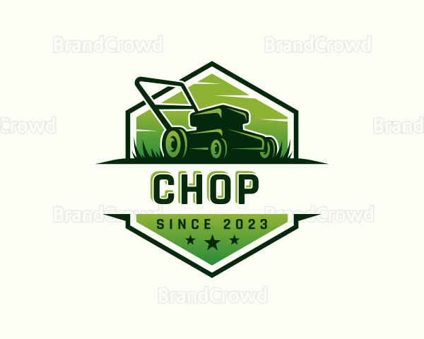 Lawn Grass Mowing Logo