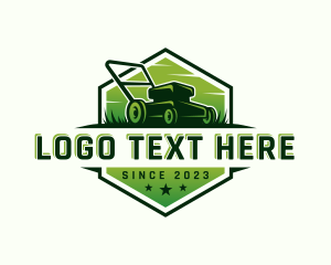 Mower - Lawn Grass Mowing logo design