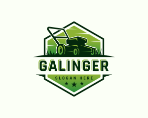 Lawn Grass Mowing Logo