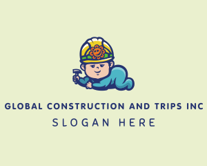 Hardhat - Construction Hardhat Baby logo design