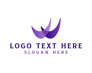 Violet - Swoosh Fintech Letter W logo design
