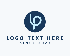 Letter Ah - Simple Modern Loop Business logo design