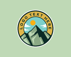 Outdoor - Mountain Peak Hiking logo design