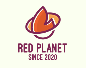 Burning Flame Planet Orbit logo design