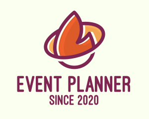 Roast - Burning Flame Planet Orbit logo design