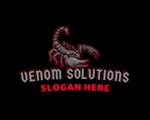 Venom - Scorpion Creature Gaming logo design