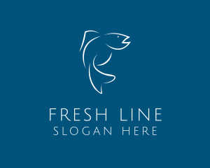 Animal Fish Line Art logo design