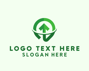 Logistics - Finance Arrow Orbit logo design
