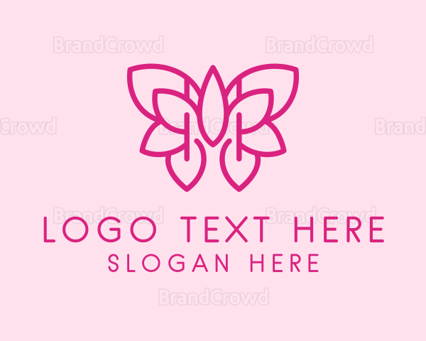 Feminine Butterfly Outline Logo