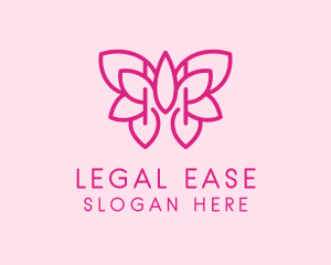 Beauty Salon - Feminine Butterfly Outline logo design