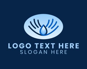 Disinfectant - Blue Water Droplet logo design