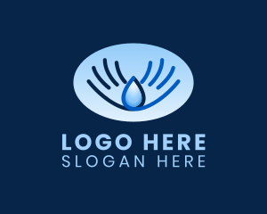 Hygienic - Blue Water Droplet logo design