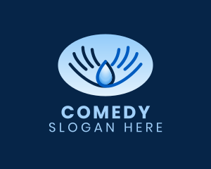 Clean - Blue Water Droplet logo design