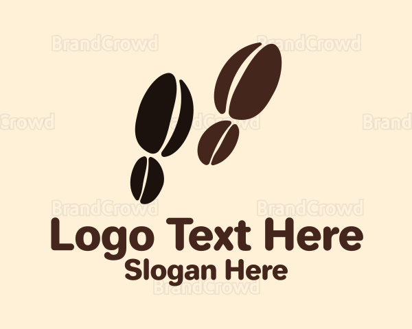 Coffee Bean Footsteps Logo
