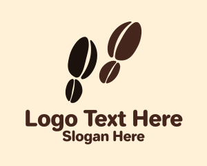 Brasserie - Coffee Bean Footsteps logo design