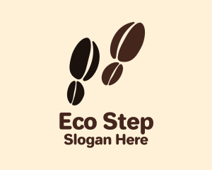 Footprint - Coffee Bean Footsteps logo design