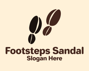 Coffee Bean Footsteps logo design