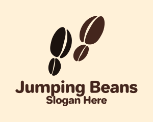 Coffee Bean Footsteps logo design