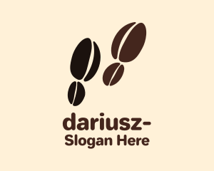 Coffee Farm - Coffee Bean Footsteps logo design