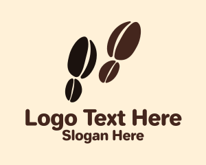 Footprint - Coffee Bean Footsteps logo design