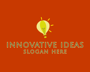 Concept - Lightbulb Hot Air Balloon logo design