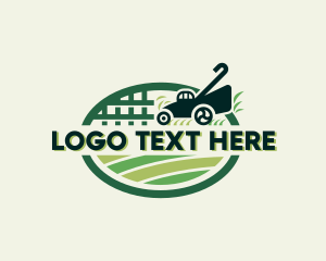 Yard - Lawn Mower Grass Landscaping logo design