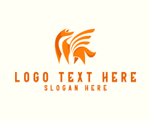 Mythological - Winged Fox Company logo design