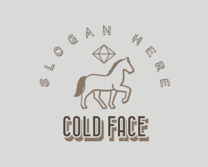 Steakhouse - Diamond Western Horse logo design