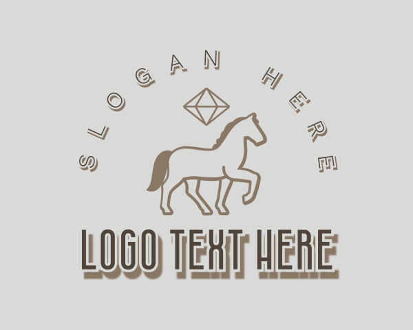 Event - Diamond Western Horse logo design