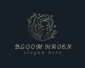 Floral Woman Cosmetics logo design