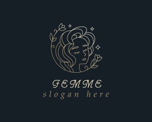 Floral Woman Cosmetics logo design