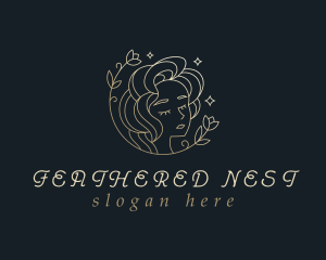 Floral Woman Cosmetics logo design